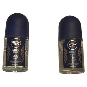 Two Nivea Men roll on deodorant 25ml deodorant.
